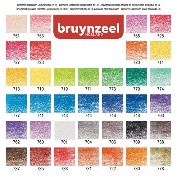 Zestaw kredek ołówkowych 36 szt. Bruynzeel Expression