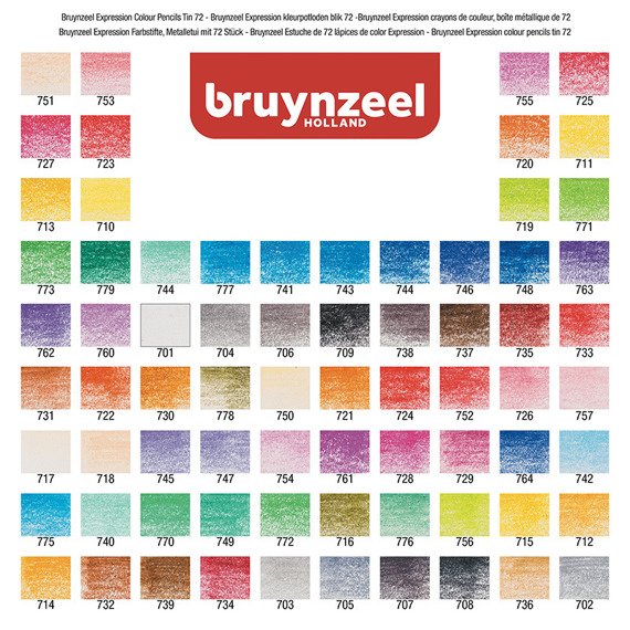Zestaw kredek ołówkowych 72 szt. Bruynzeel Expression