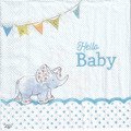 Serwetka 33x33cm - Hello Baby light blue