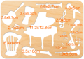 Szablon malarski Instrumenty 19 elementów - 20 x 28cm