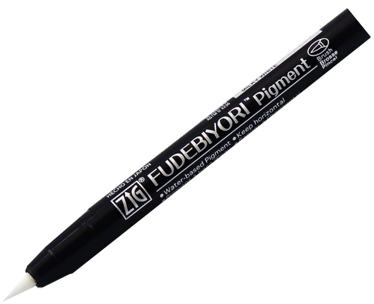 Marker biały Kuretake ZIG Fudebiyori Pigment