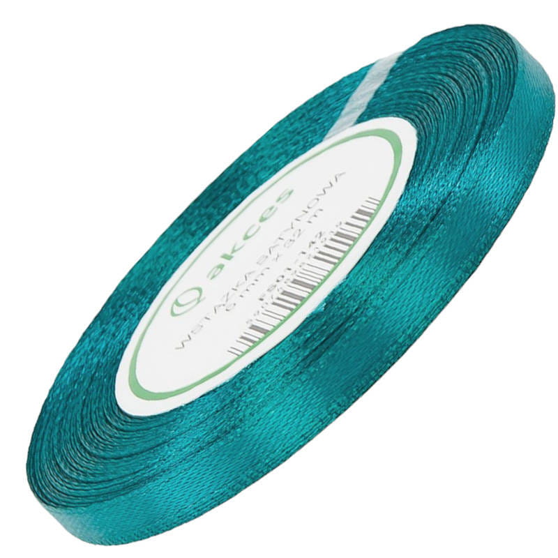 Wstążka satynowa morska 6mm - 32mb #1