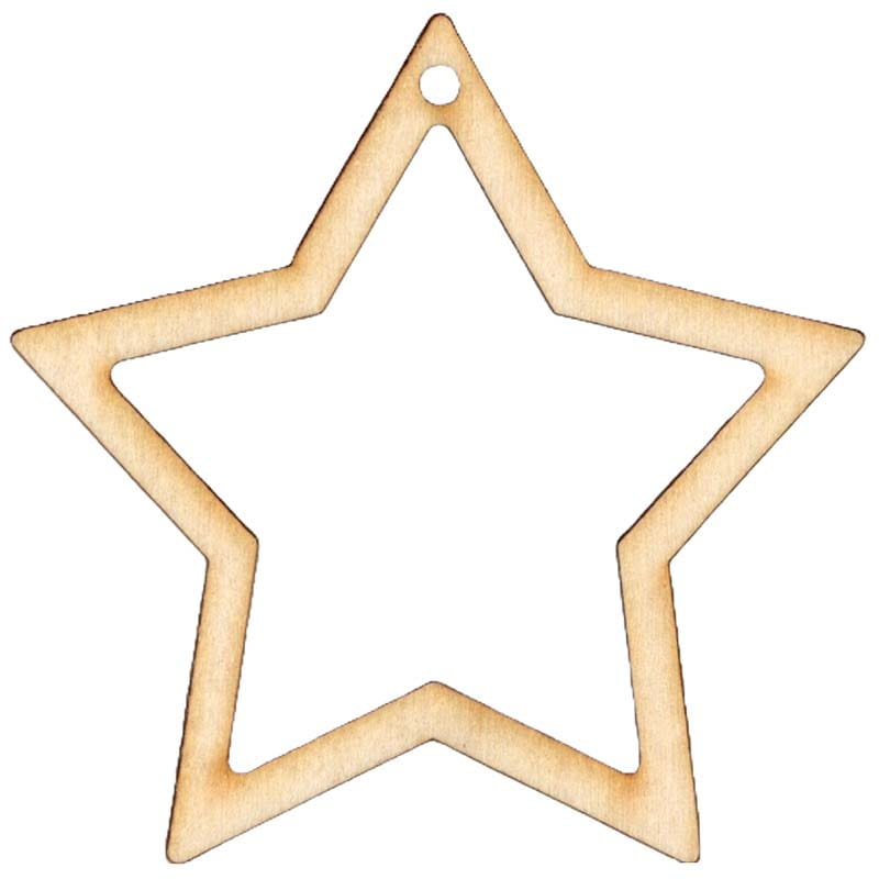 Drewniana ozdoba zawieszka Gwiazdka Decor - 10cm #1