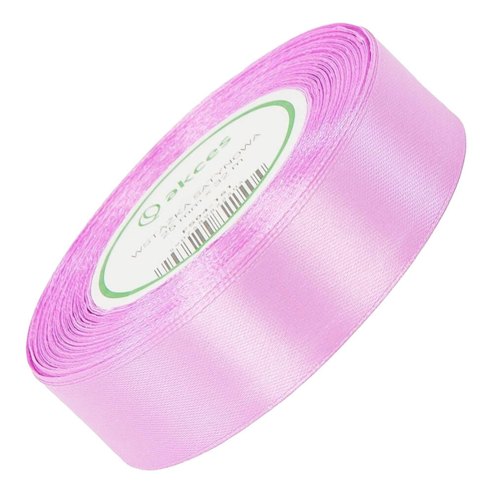 Wstążka satynowa liliowo-różowa 25mm - 32mb
