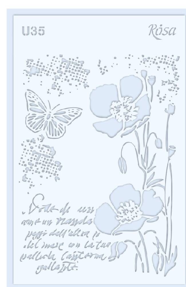 Szablon plastikowy 13x20cm Rosa Talent U35 Maki
