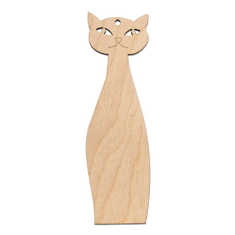 Drewniana ozdoba zawieszka KOT 20cm Decor